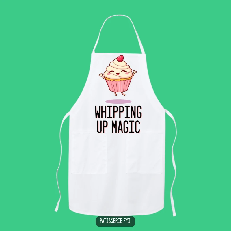 Bake with a smile and this funny cupcake dancing apron! Keep your clothes clean while grooving in the kitchen.