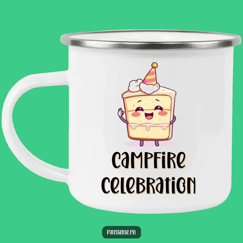 Enjoy your campfire coffee with a giggle thanks to this funny cake camping mug! It’s durable and full of festive spirit.