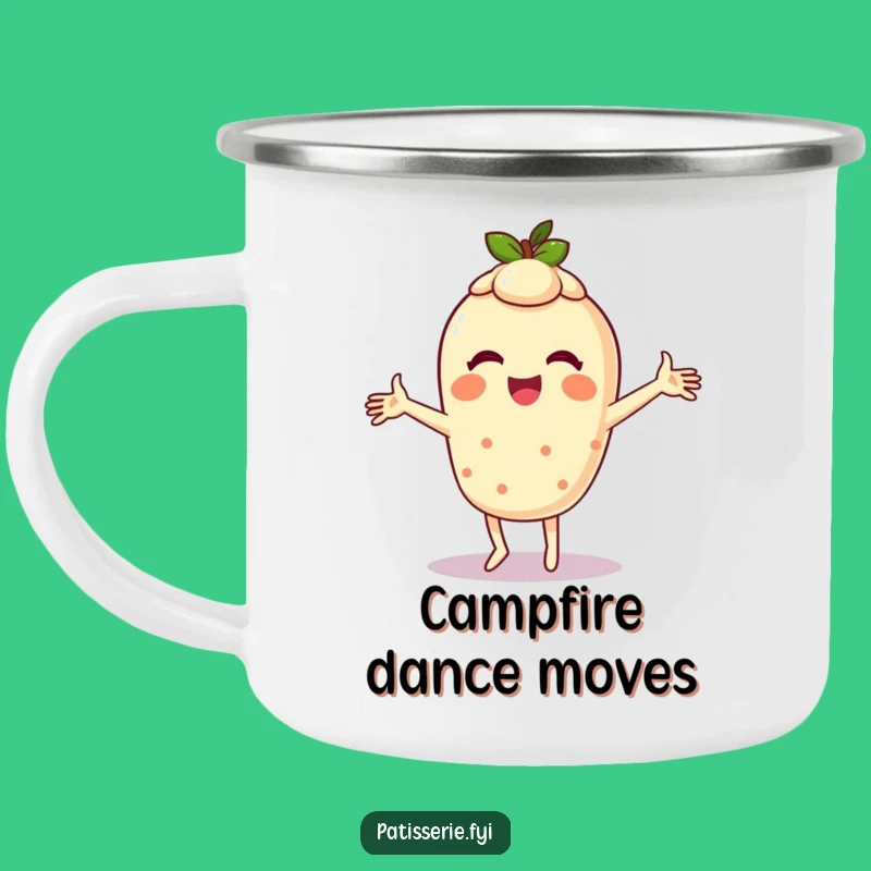 Funny Tart Camping Mug: Silly Dance, Dessert Adventure Drinkware