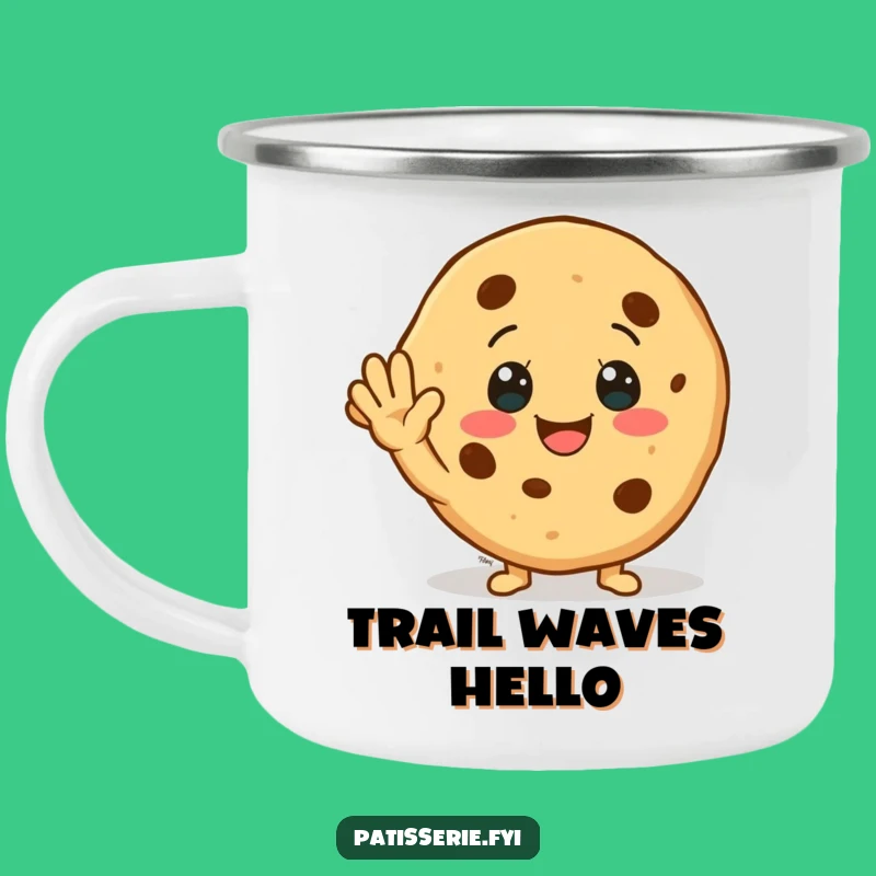 Funny Cookie Wave Camping Mug: Morning Greetings, Great Gift for Campers