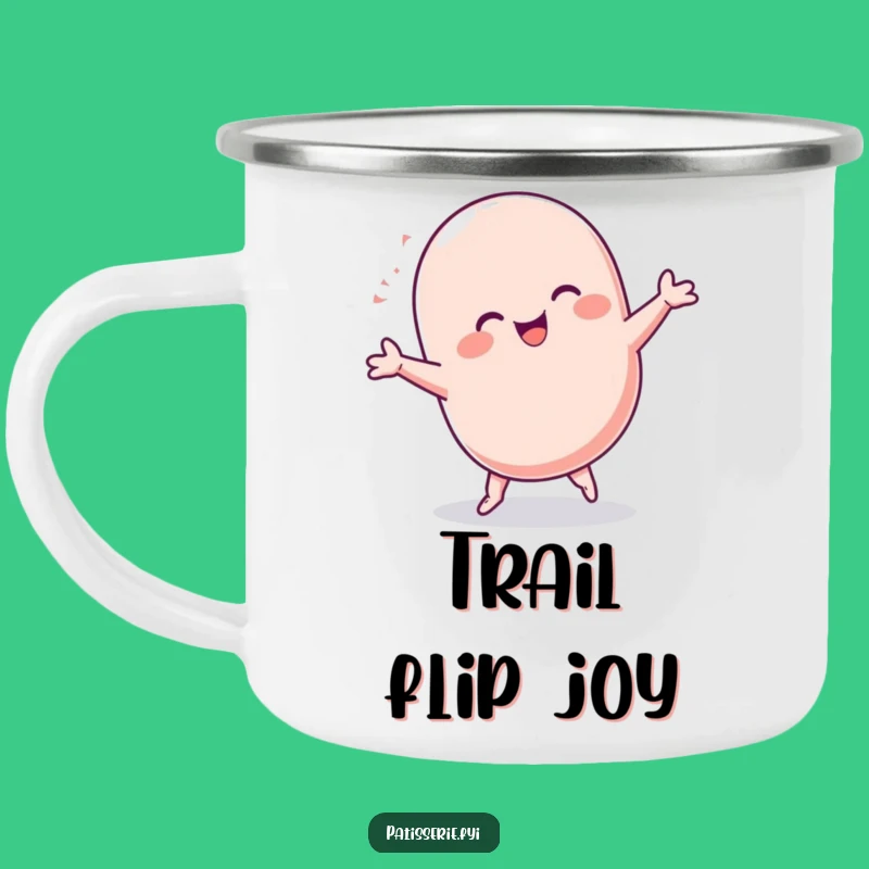 Funny Macaron Cartwheel Camping Mug: Adventure Fuelled by Joyful Humor