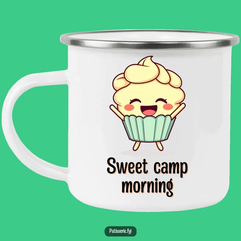 Enjoy your brew with a smile with this funny cupcake camping mug. The leaping cupcake adds a sweet touch to your adventures.