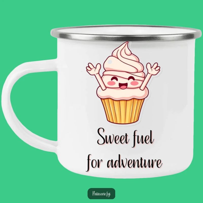 Funny Cupcake Camping Mug: Sweet Adventures, Fun Funny Gift