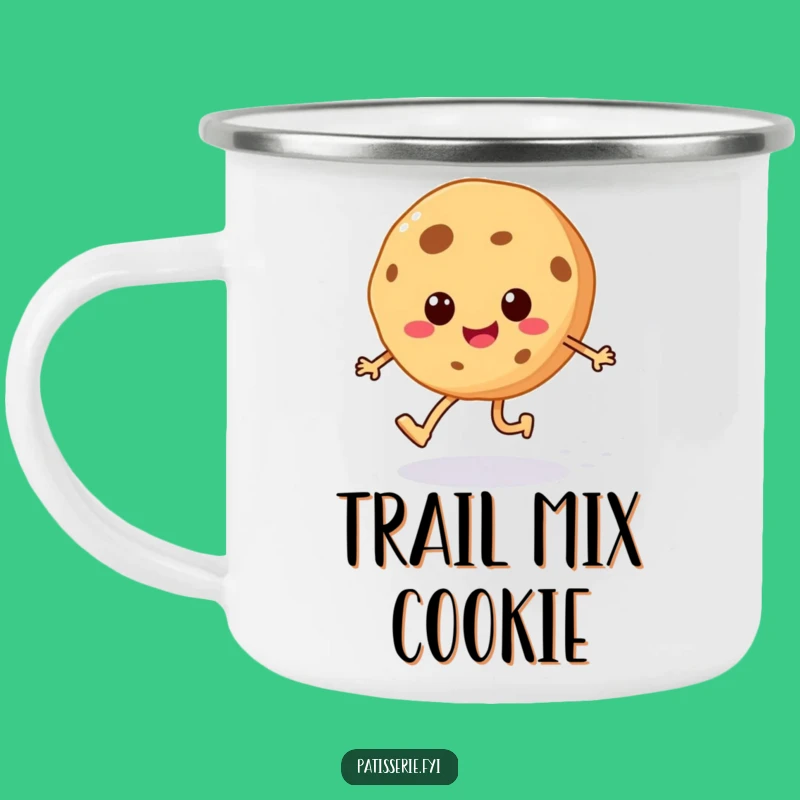 Funny Cheerful Cookie Camping Mug - Skipping Treat for Outdoor Fun & Funny Gift