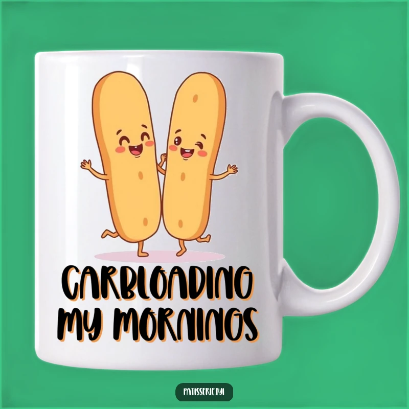 Funny Baguette Mug - Silly Dance Bread Gift for Food Lovers