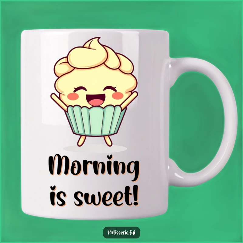 Start your day with a smile and this funny cupcake mug. Its joyful leap is sure to bring a dose of sweetness.