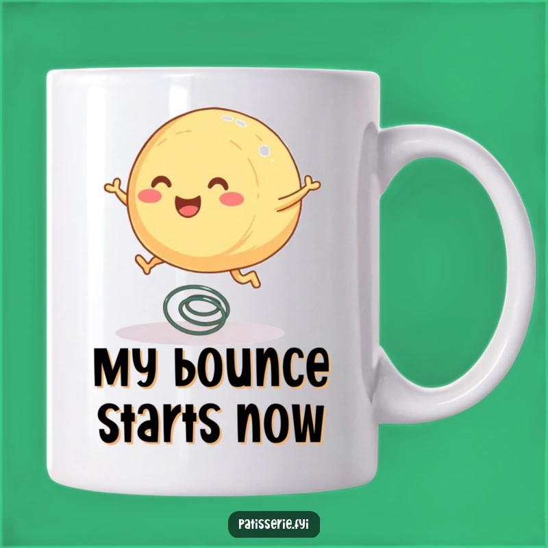 Funny Pastry Mug - Bouncing Baked Good Design, Joyful & Funny Gift