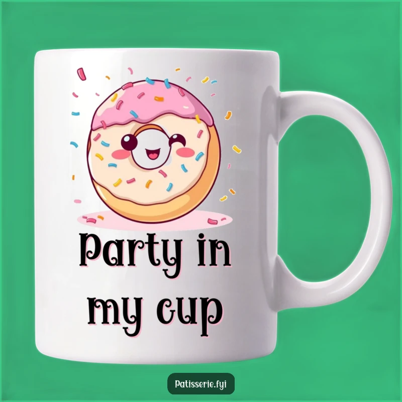Funny Donut Confetti Mug - Celebrate Sweet Moments Gift