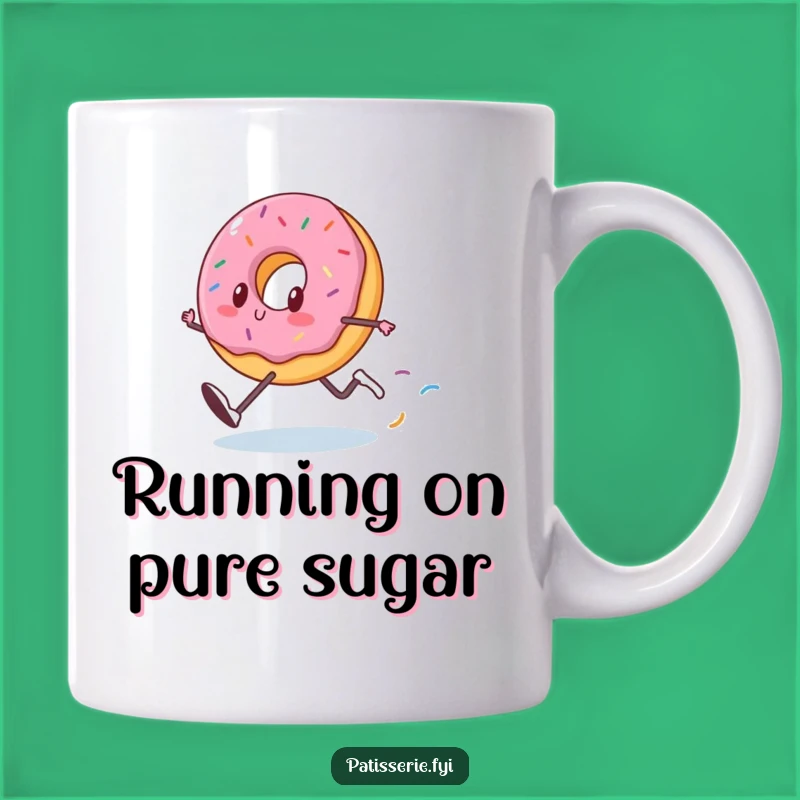 Funny Donut Runner Mug: Fast & Sweet, Hilarious Funny Gift