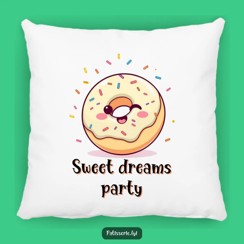 Funny Donut Pillow - Cozy Comfort with a Festive Celebration Design