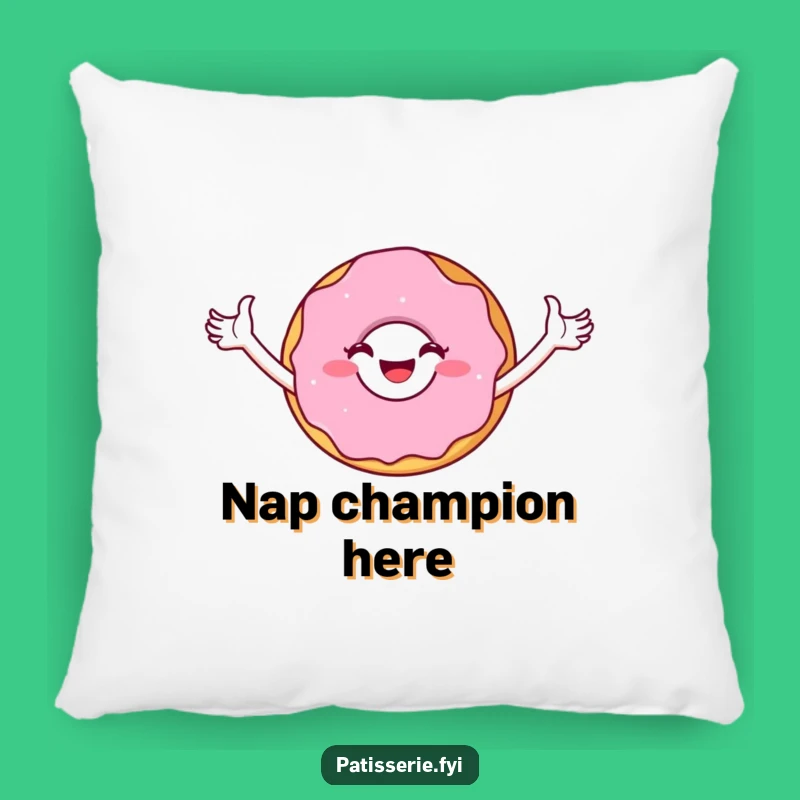 Funny Donut Triumph Pillow: Cozy Up to Your Wins, Perfect Gift for Comfort