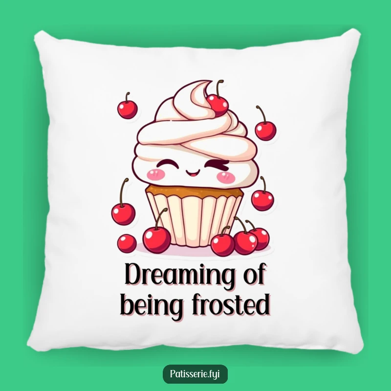 Funny Kawaii Cupcake Accent Pillow: Cozy Up with a Cheeky Juggler's Sweet Comfort Gift