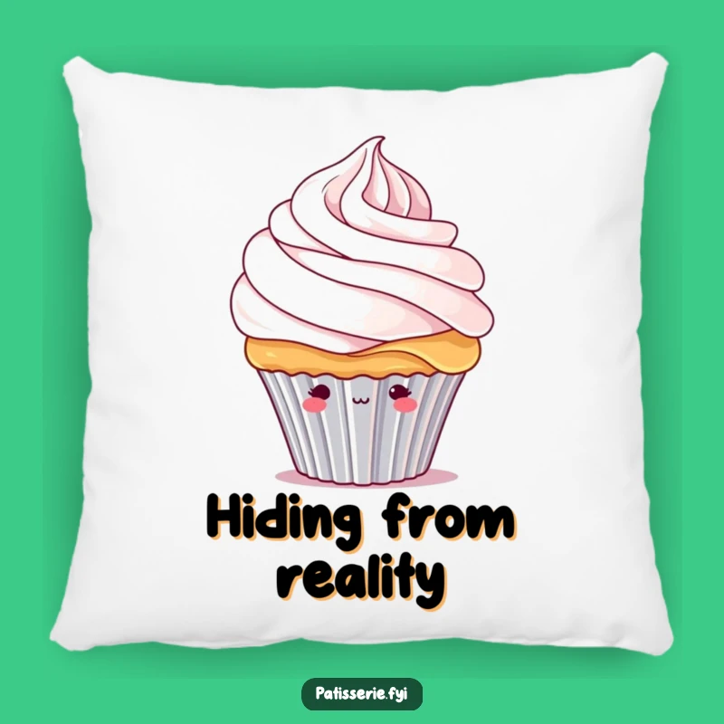 Funny Shy Cupcake Pillow: Cozy and Hilarious Accent for Sweet Nooks