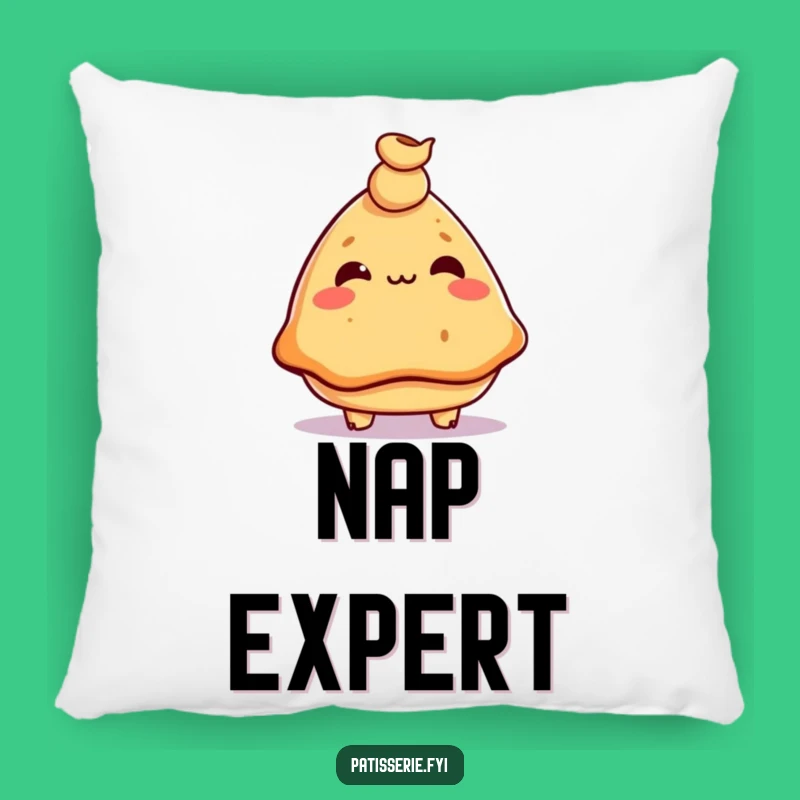 Funny Samosa Chickpea Balance Pillow - Cozy & Hilarious Snack Decor