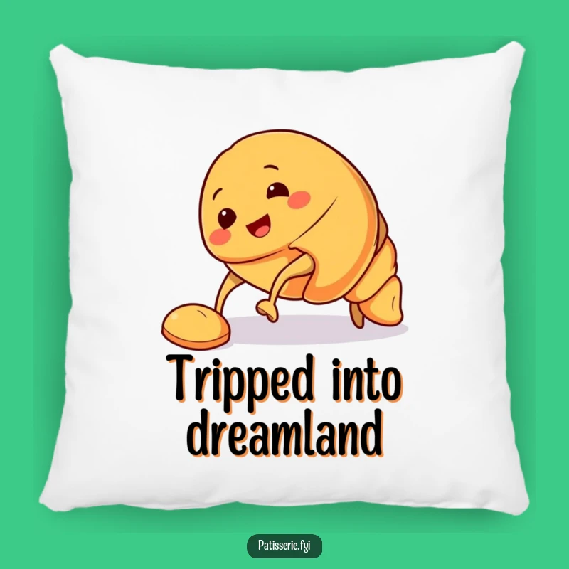 Funny Croissant Accent Pillow: Cozy Up with a Smiling Pastry Pal's Comfort Gift