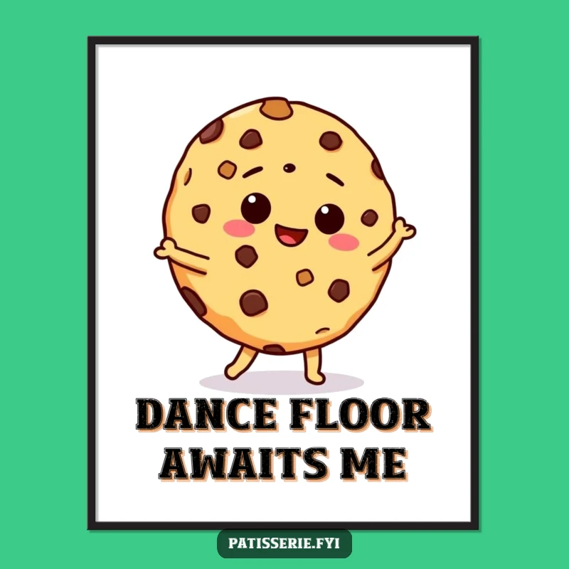 Funny Giddy Cookie Dance Digital Art: Instant Joyful Decor, Perfect Humorous Gift Download