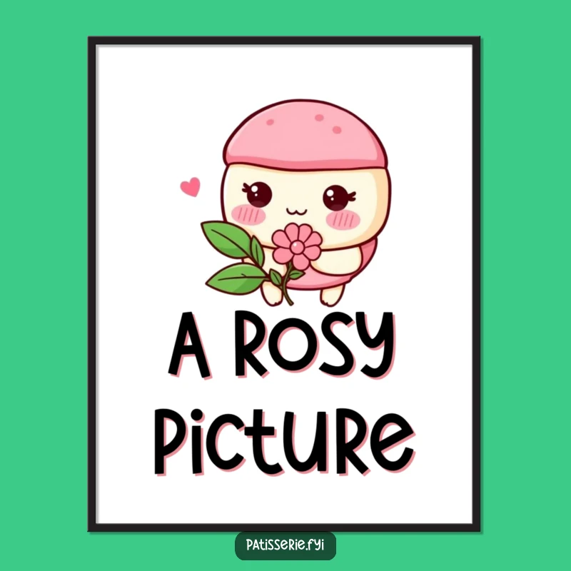 Funny Macaron Flower Digital Art - Instant Download for Sweet Decor