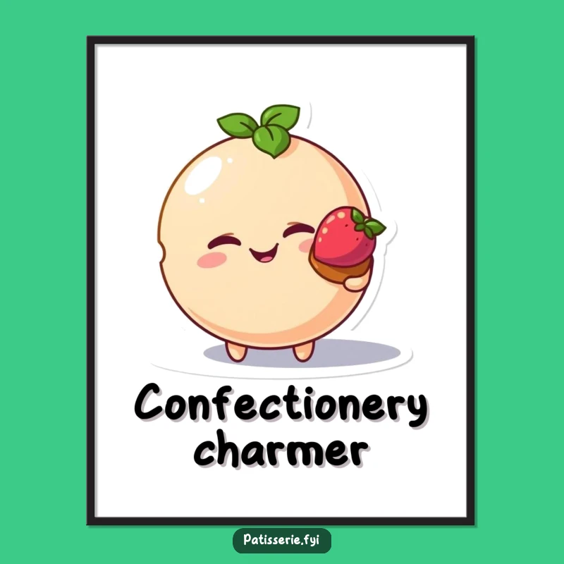 Funny Winking Macaron Digital Art - Decorate with Sweet Treat Joy!