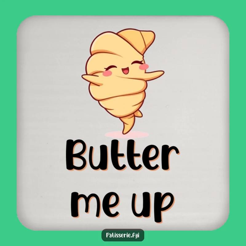 Funny Croissant Drink Coaster - Protect Surfaces with Pastry Charm