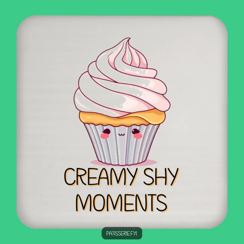 Funny Shy Cupcake Coaster: Adorable and Hilarious Table Protection