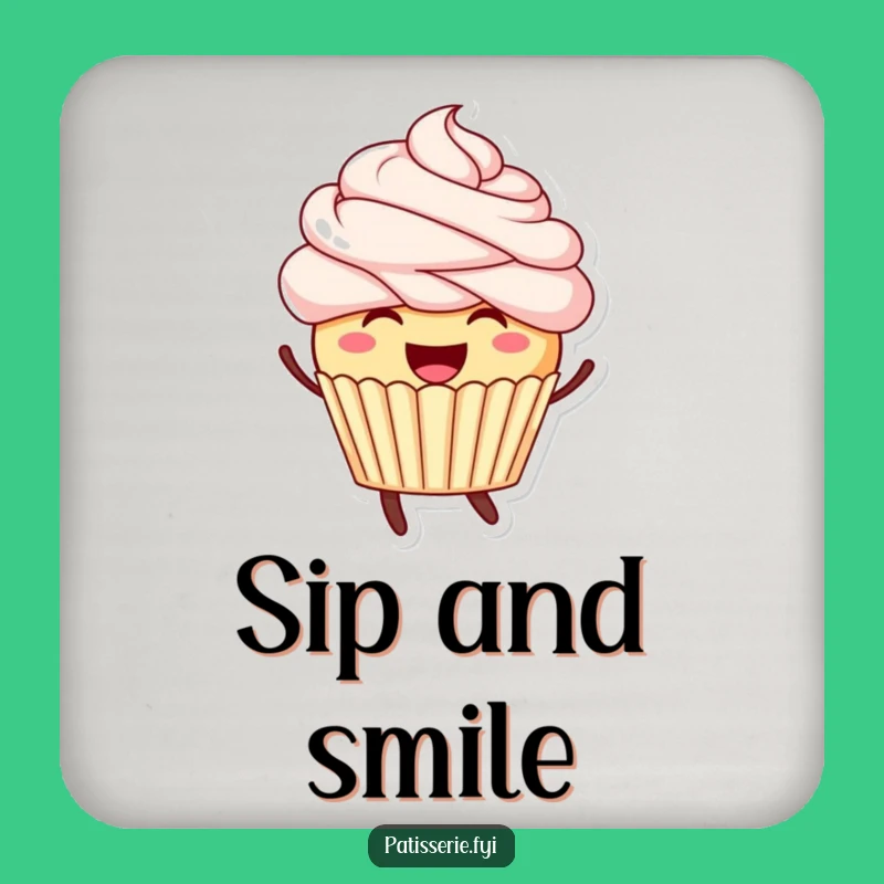 Funny Cupcake Drink Coaster - Sweet Protection for Your Surfaces
