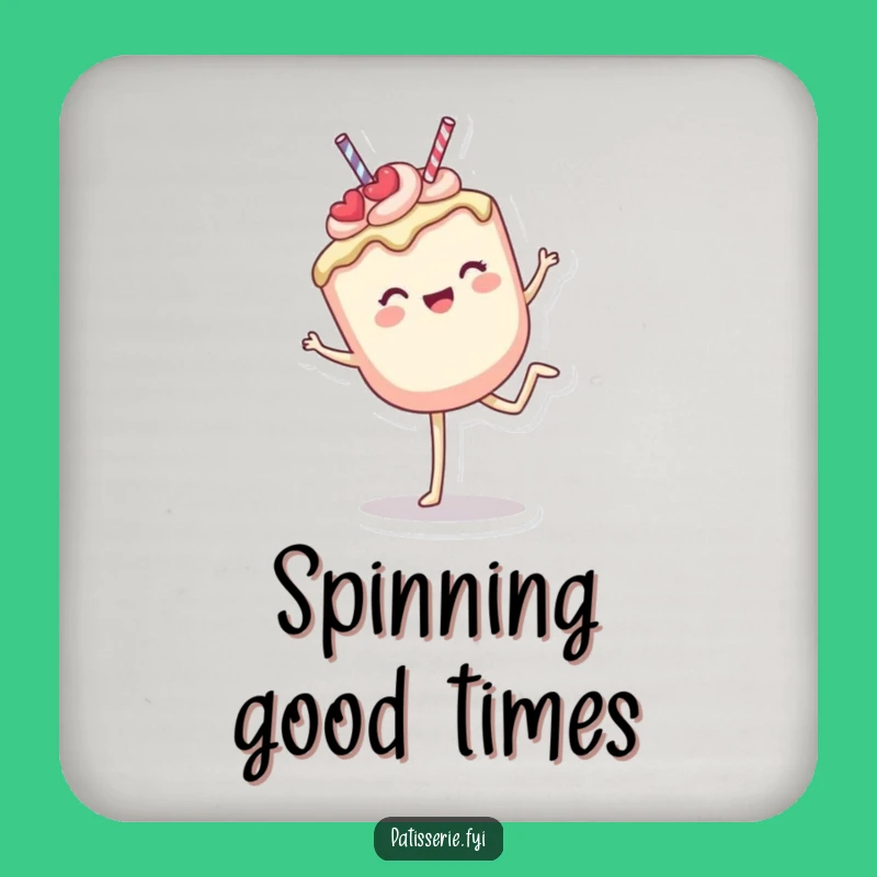 Funny Cake Pop Cartwheel Coaster: Protect Surfaces with Sweet, Hilarious Style