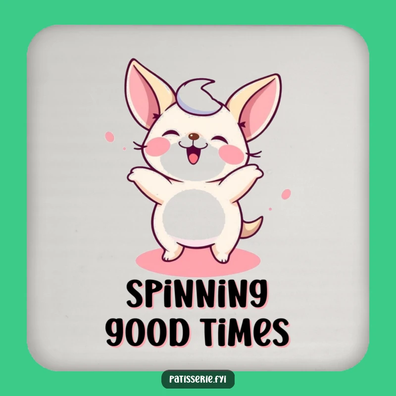 Funny Petit Four Coaster - Protect Surfaces with Spinning Fun Gift