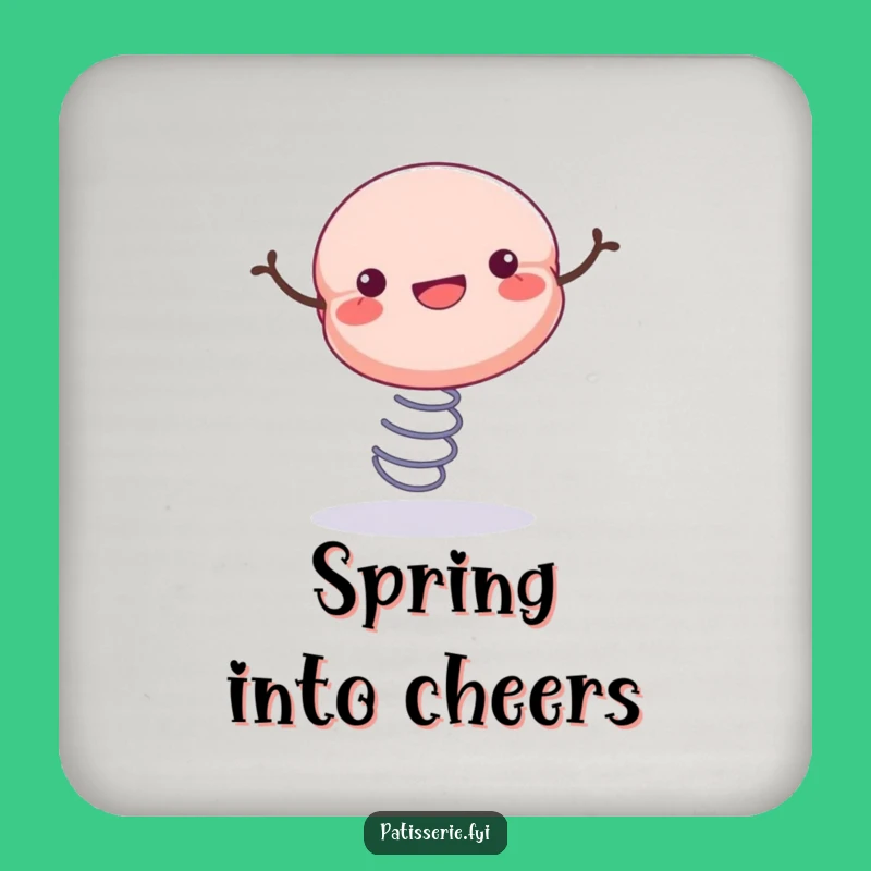 Funny Macaron Drink Coaster - Sweet Protection with Bouncy Charm