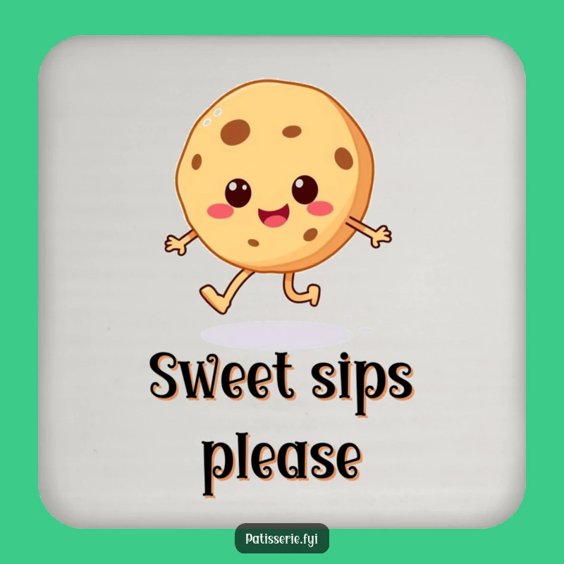 Funny Cheerful Cookie Coaster - Skipping Treat Protection, A Sweet & Funny Gift