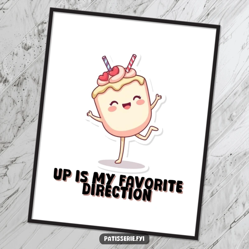 Funny Poster: A delighted cake pop character in mid-air executing a perfect cartwheel, full of vibrant, playful energy.