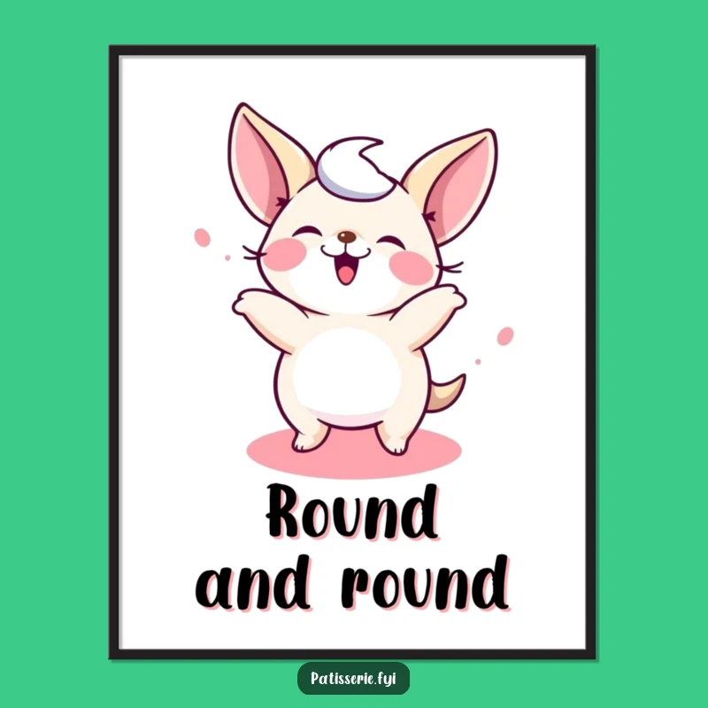 Funny Petit Four Poster - Giggling Sweet Art Print Gift