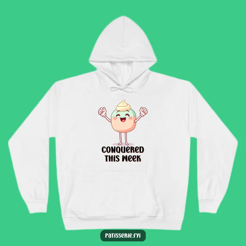 Cozy Funny Cake Pop Fist Pump Hoodie: Joyful Character Warmth, Great Funny Gift