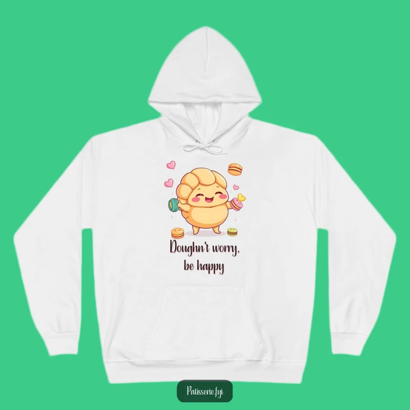 Funny Croissant Macaron Hoodie: Cozy Comfort with Baking Humor