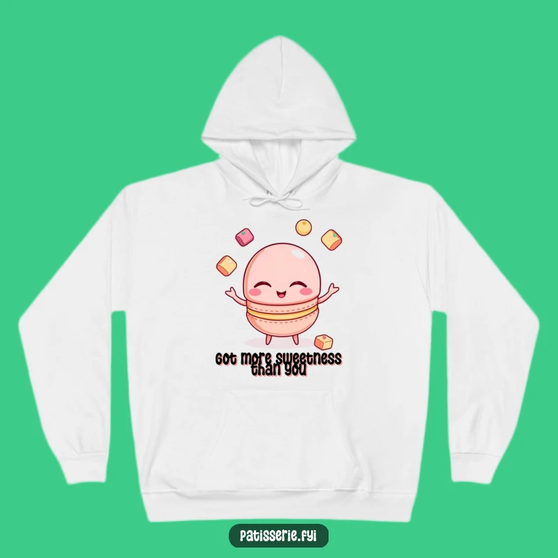 Funny Macaron Hoodie: Cozy Juggling Style, Warm Funny Gift