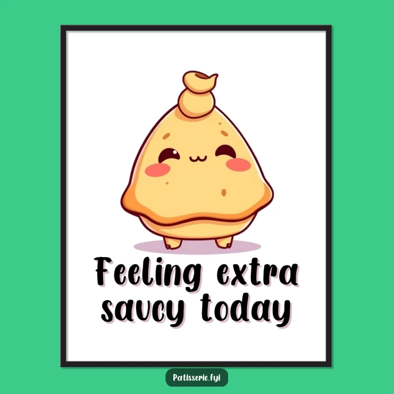 Free Printable Wall Art: Samosa Chickpea Balance Funny Downloadable Art Decor