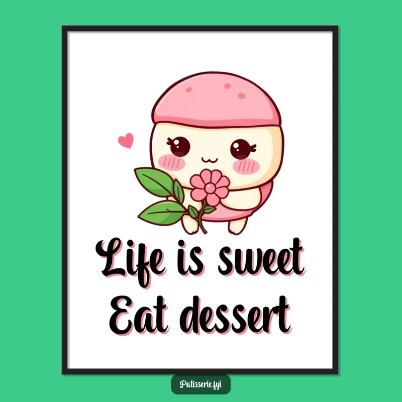 Add a touch of sweetness and charm to your space with this free printable art, easy to print at home. The blushing macaron is delightfully endearing.