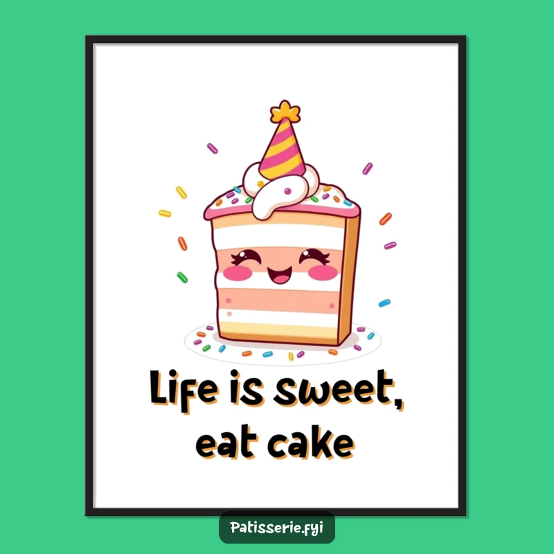 Free Printable Wall Art: Juggling Cake Funny Downloadable Decor Party Vibes