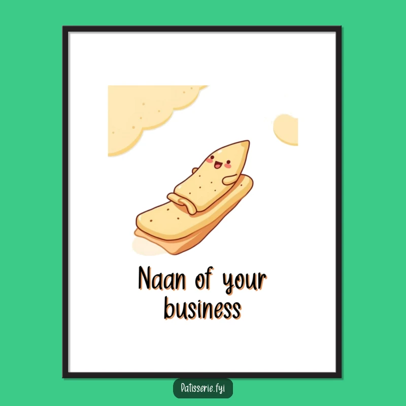 Free Printable Wall Art: Samosa Slide - Funny Foodie Downloadable Decor!