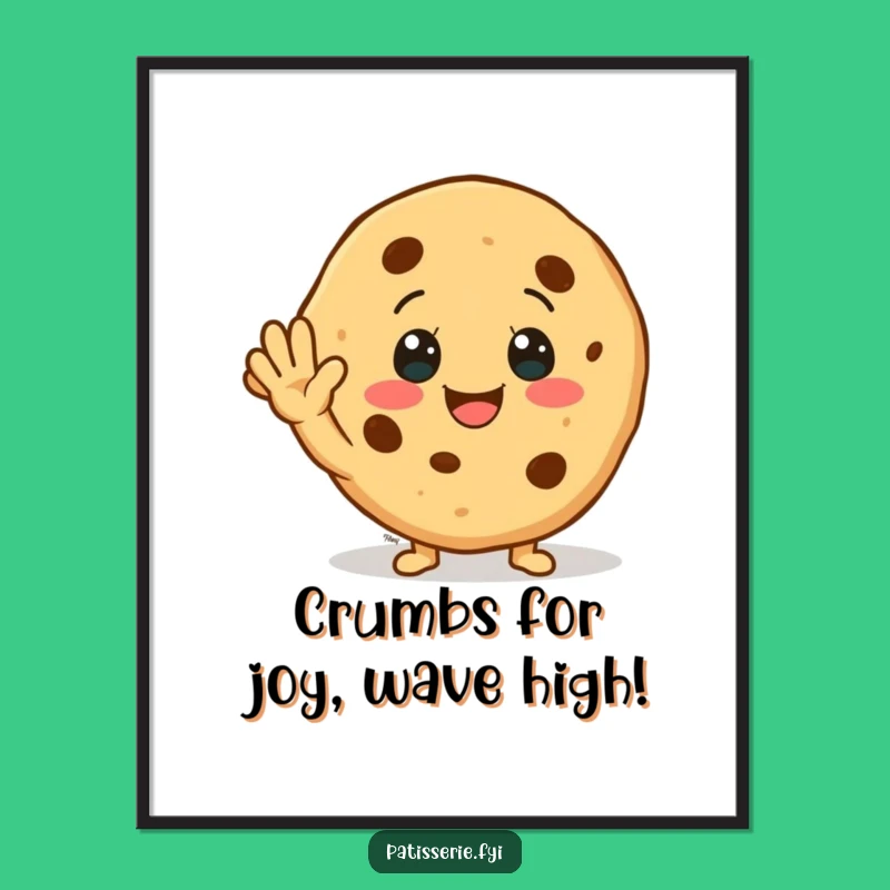 Free Printable Wall Art: Waving Cookie Decor for a Friendly and Cheerful Space