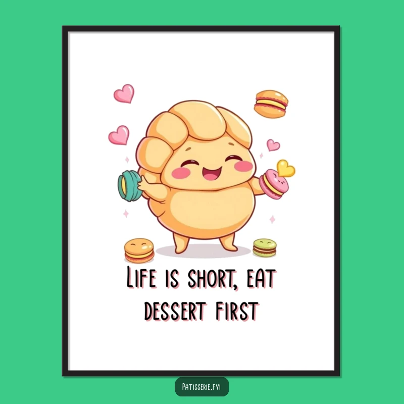 Funny Free Printable Croissant Wall Art: Juggling Treats - Downloadable Whimsical Decor!