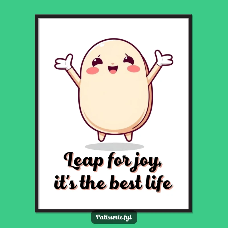 Free Printable Art: Happy Macaron Character, Hilarious Downloadable Wall Decor