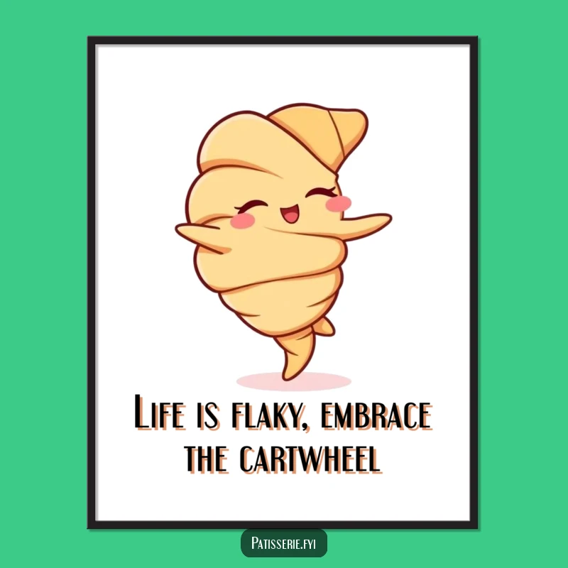 Free Printable Croissant Art: Charming Pastry Cartwheels for Your Walls!
