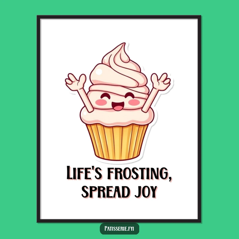 Add a splash of sweet chaos to your walls with this free printable art of a frosting-flinging cupcake. A fun, print-at-home decor piece.