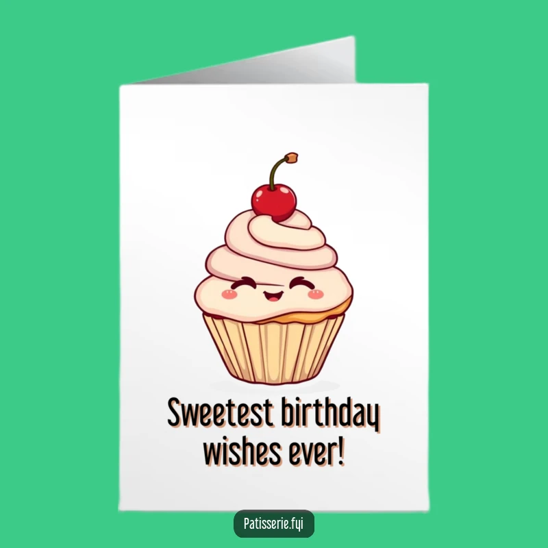 Free Printable Birthday Card: Winking Cupcake Cheers, Your Funny Downloadable Gift