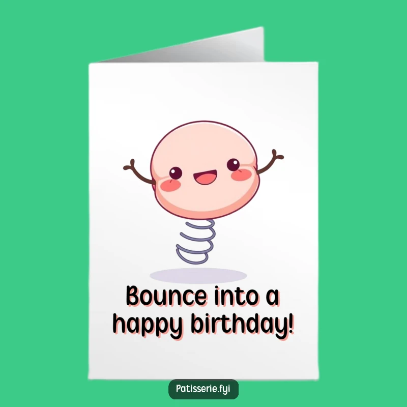 Free Printable Macaron Birthday Card: Bouncy Fun for a Spring-tastic Celebration!