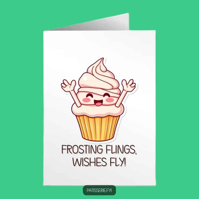 Free Printable Birthday Card: Frosting Fun Cupcake, Downloadable Funny Gift