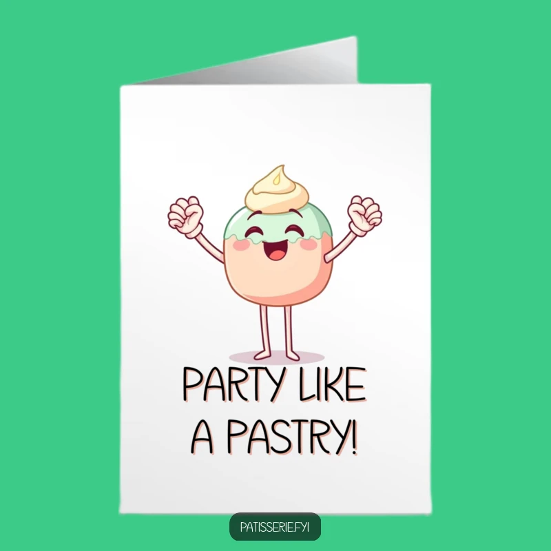Free Printable Birthday Card: Joyous Cake Pop Fist Pump Funny Downloadable Gift