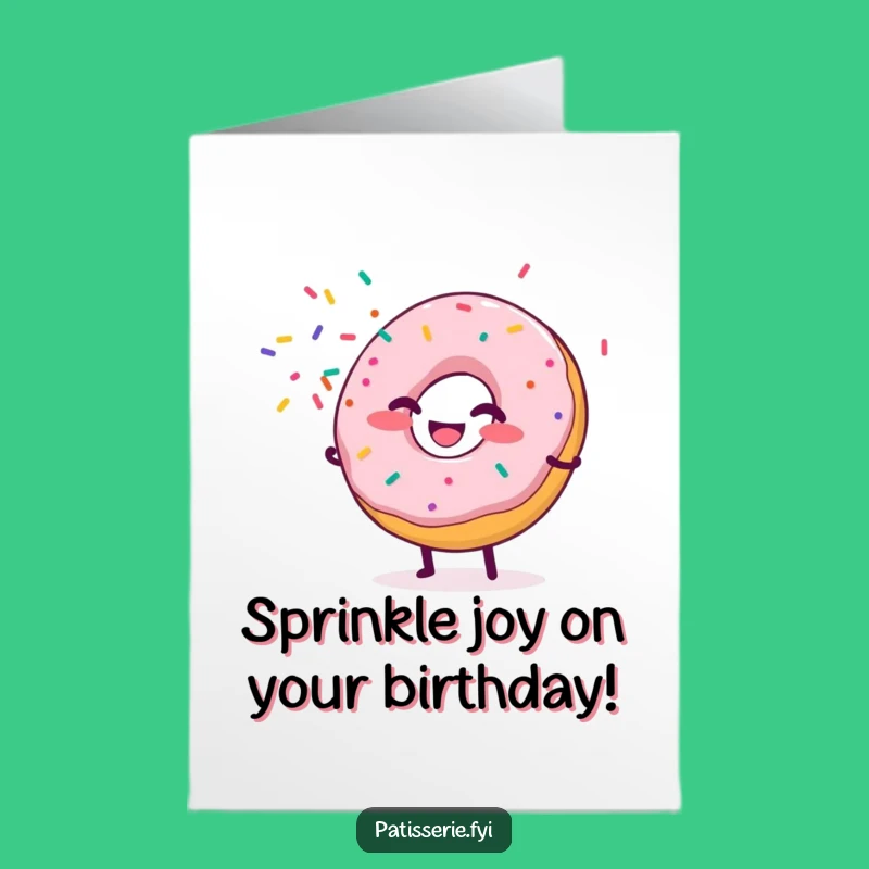 Free Printable Donut Birthday Card: Funny Downloadable Gift for a Sprinkle-Filled Bash