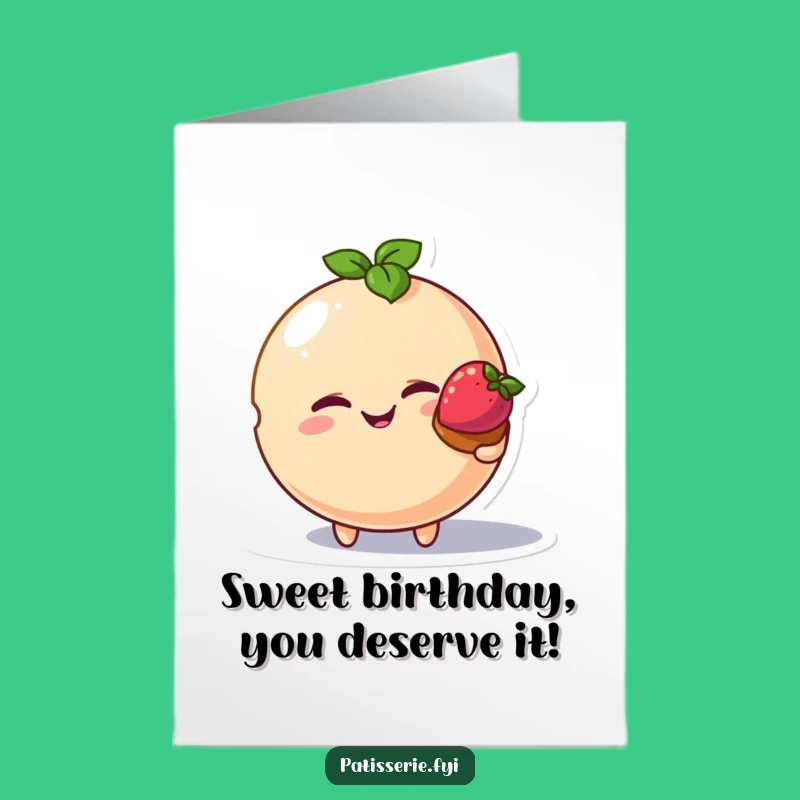 Sweeten their birthday with this free printable card. Print at home for a delightful and charming greeting.