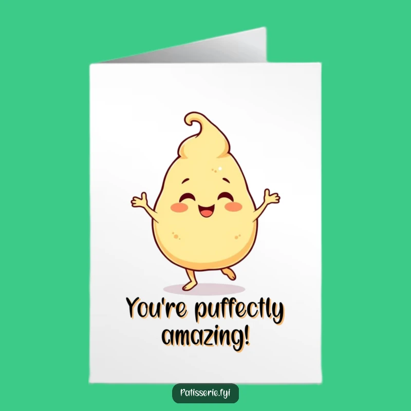 Free Printable Congrats Card: Profiterole Celebrates, Funny Jig Download!